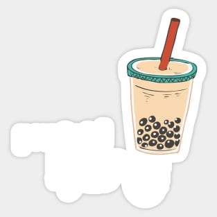 Powered by Boba Milk Tea Sticker